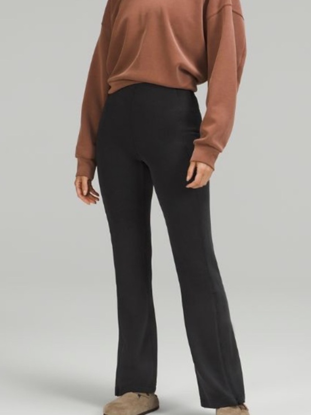 Lululemon Brushed Softstreme Ribbed Zip Flare Pants